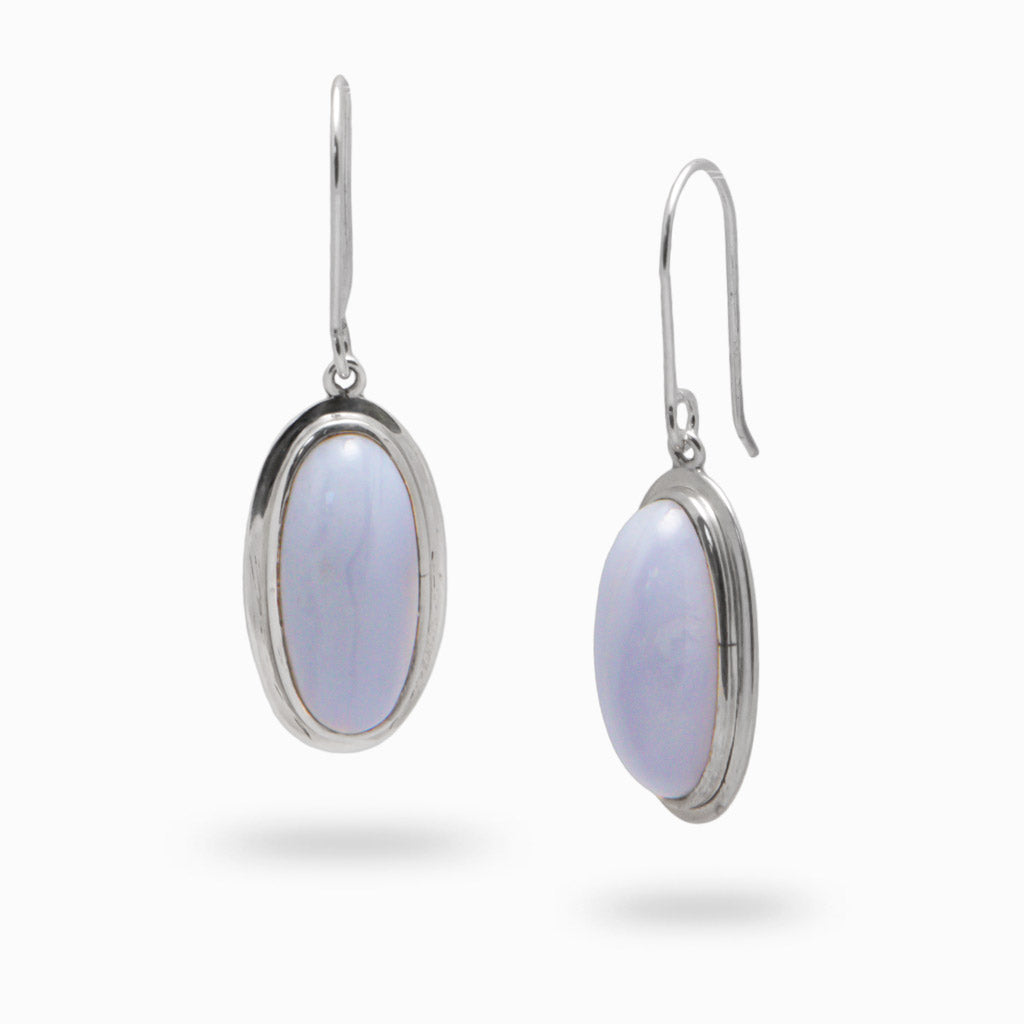 BLUE LACE CABOCHON DROPS