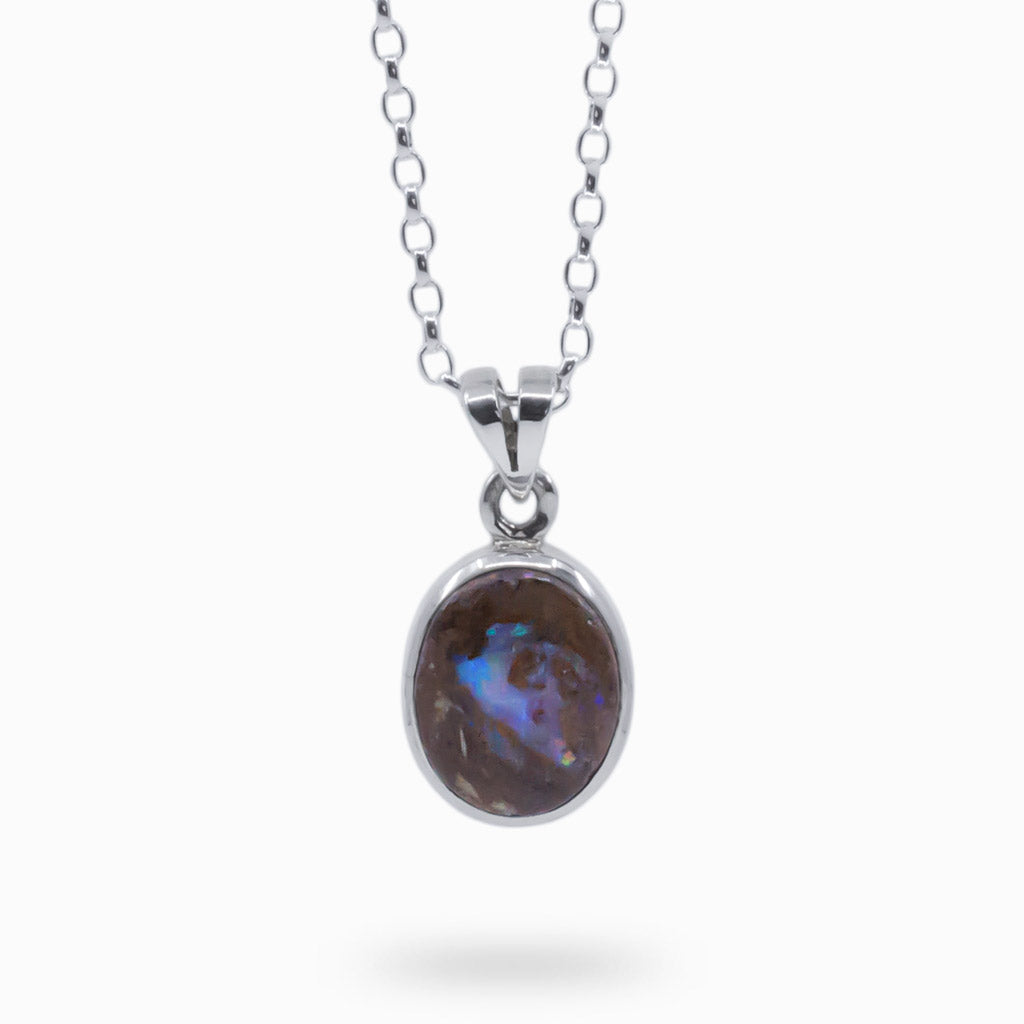 boulder opal necklace