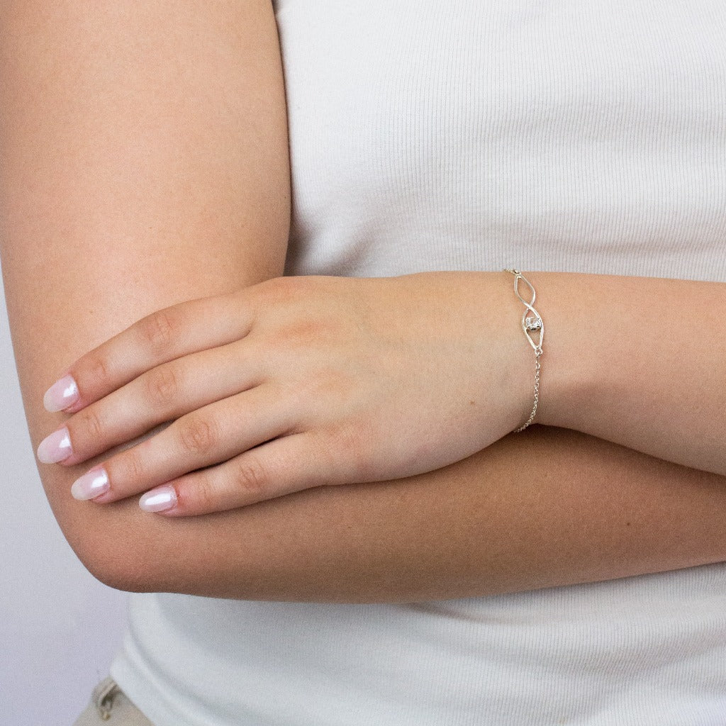 Clear Quartz bracelet on model