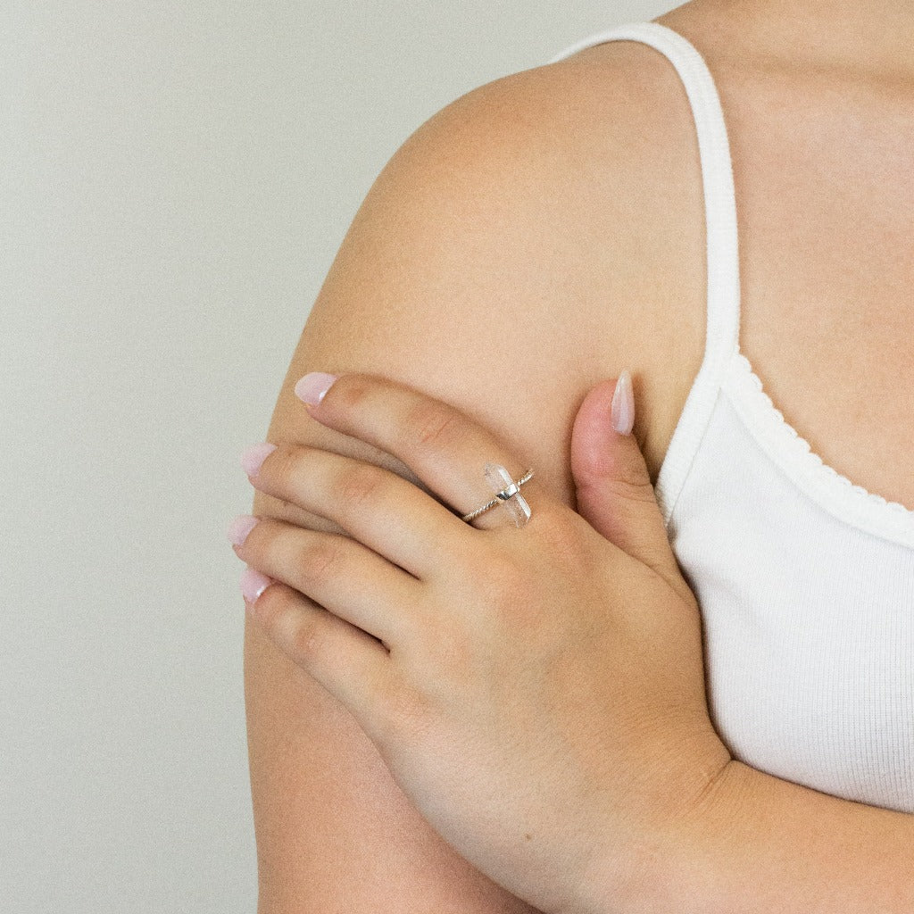 Laser Quartz ring on model