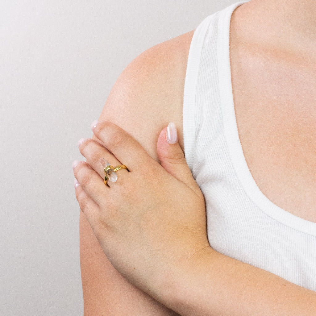 Laser Quartz ring on model