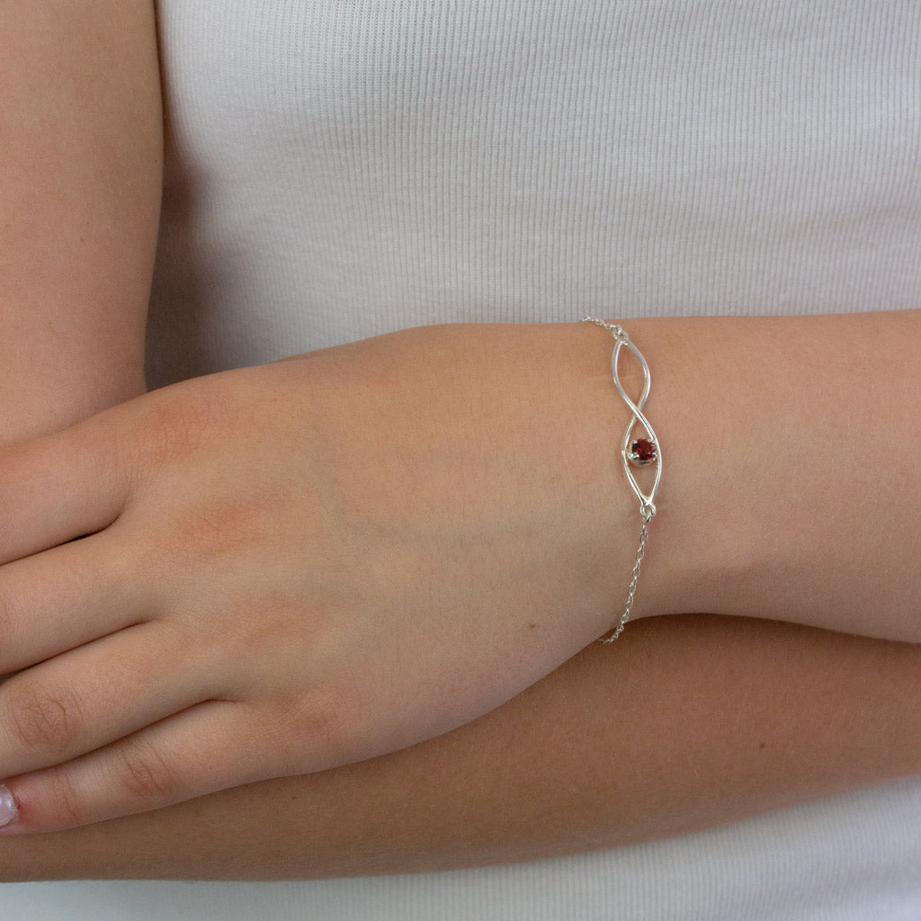 Garnet Bracelet on model