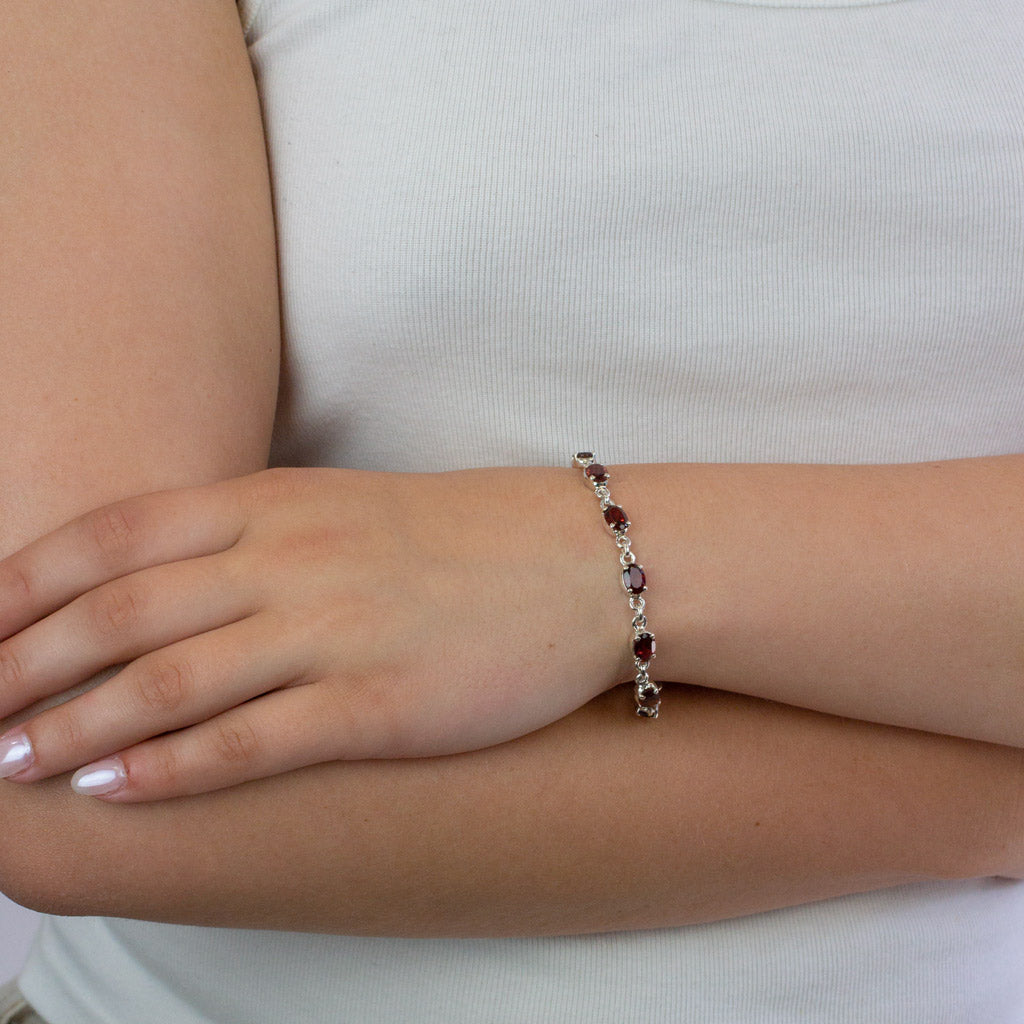 Garnet Bracelet on model