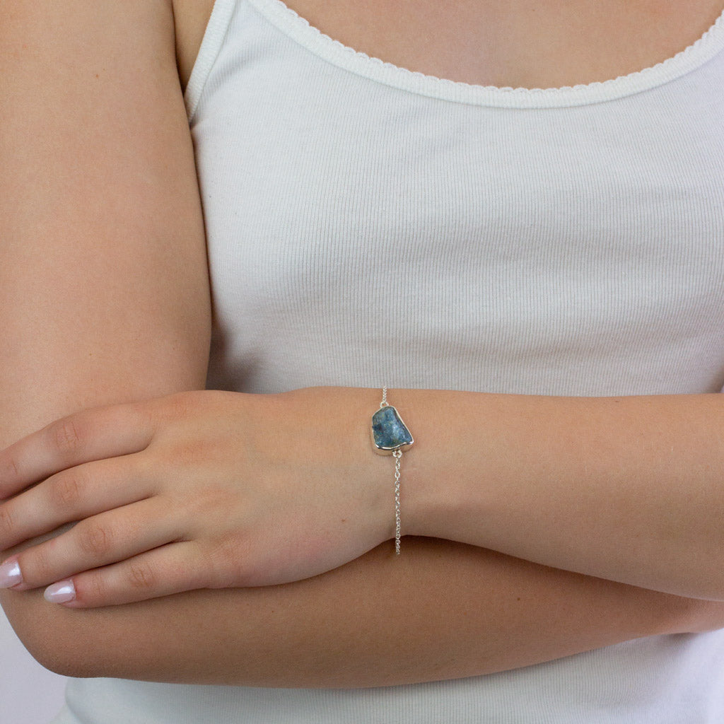 Aquamarine Bracelet on model