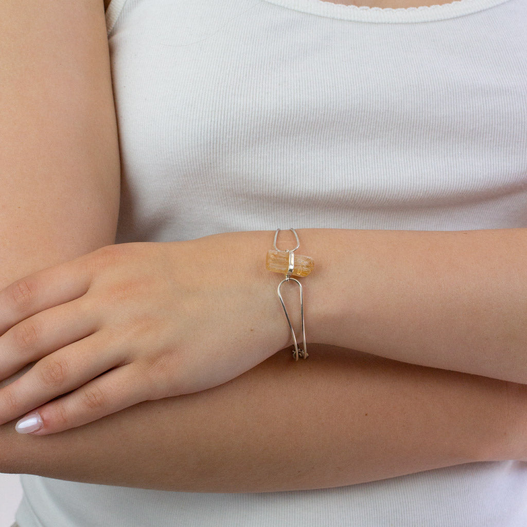 Imperial Topaz bracelet on model