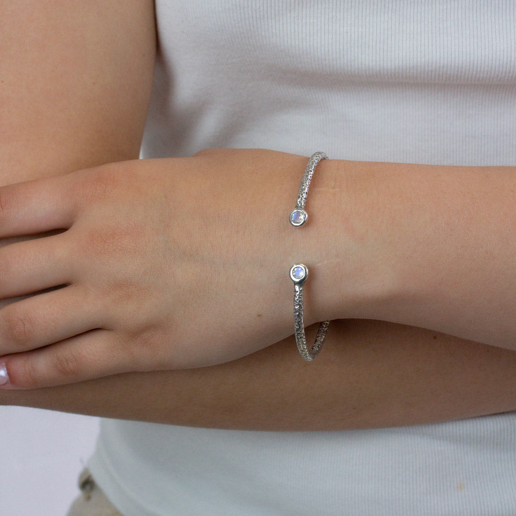 Rainbow Moonstone Bracelet on model