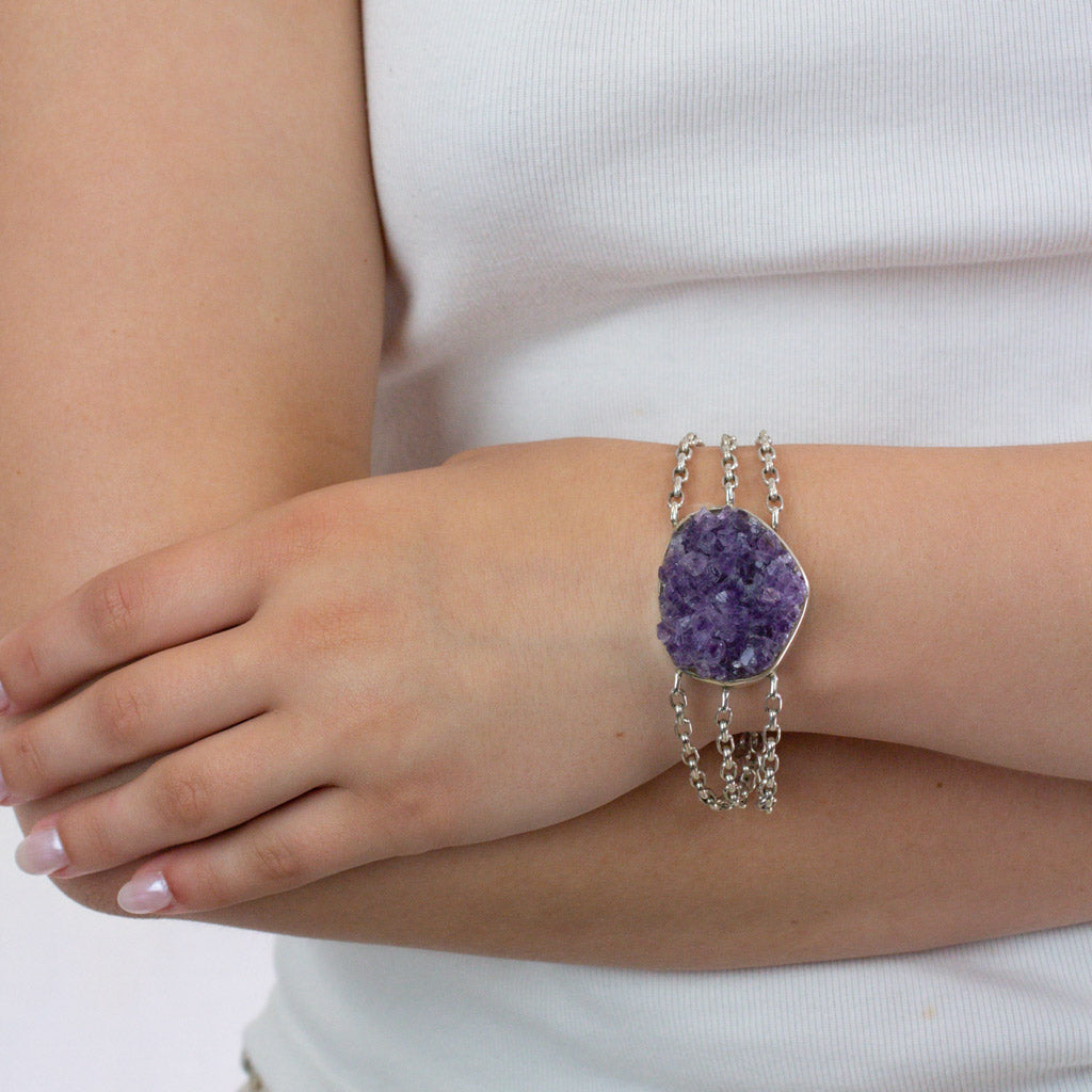 Amethyst Bracelet on model