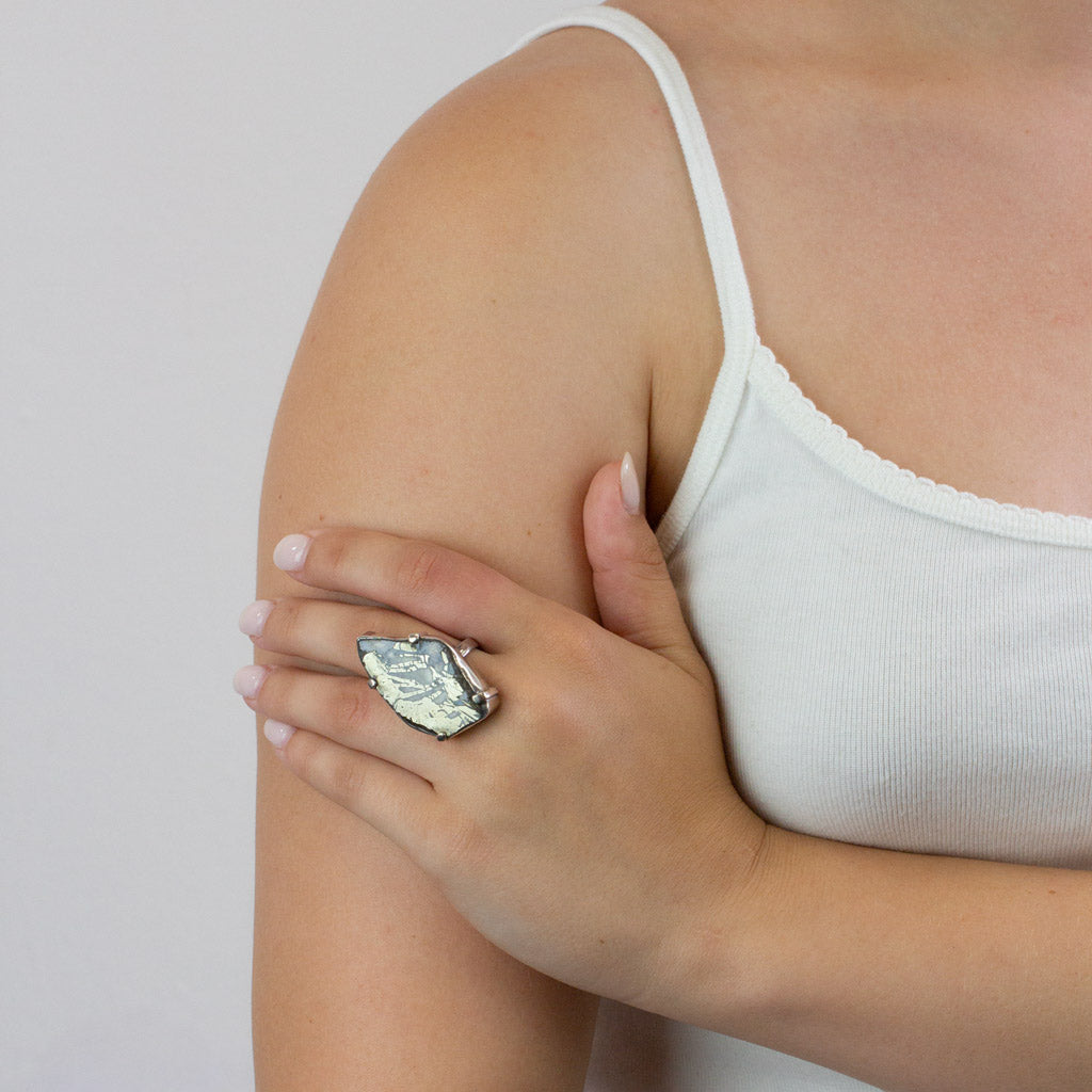 Horn Coral ring on model