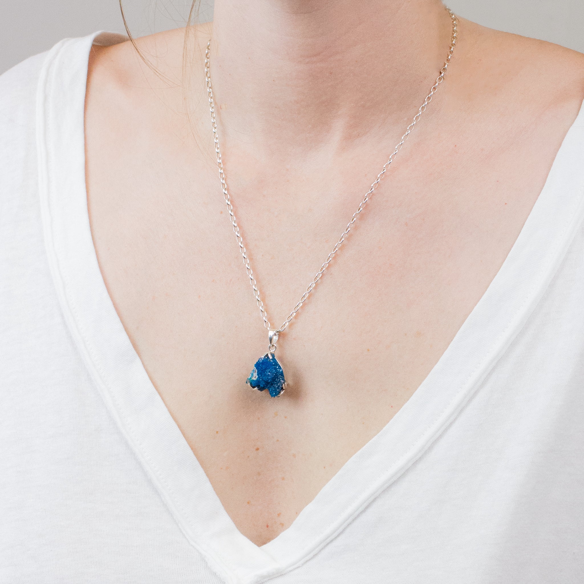 RAW CAVANSITE NECKLACE