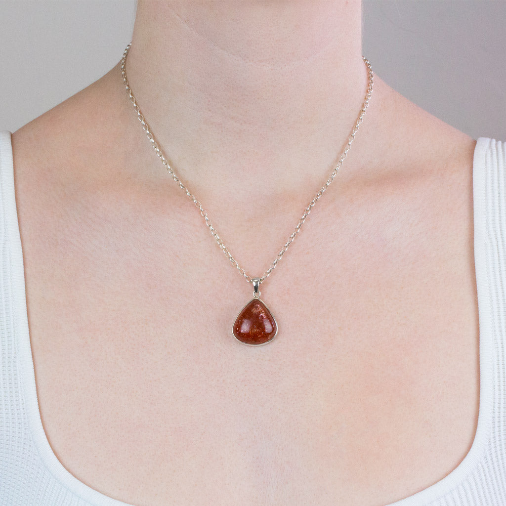 Sunstone Necklace on Model