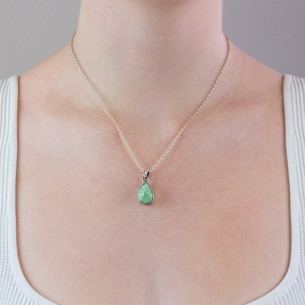 Apophyllite Necklace on model | MADE IN EARTH