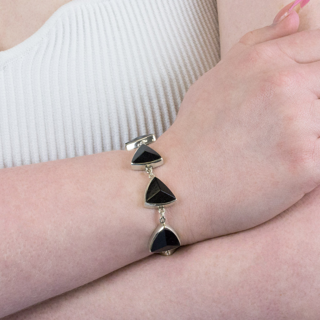 Black Tourmaline Bracelet on Model