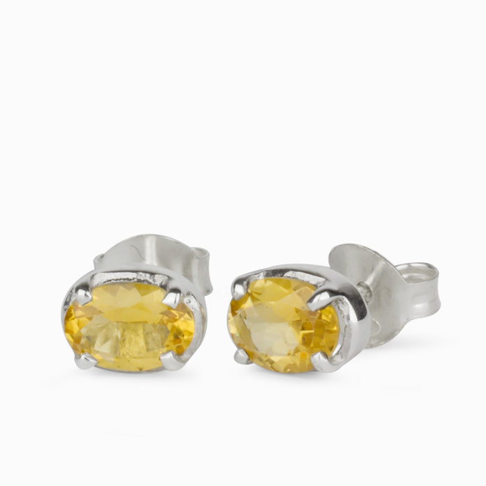 faceted citrine earrings