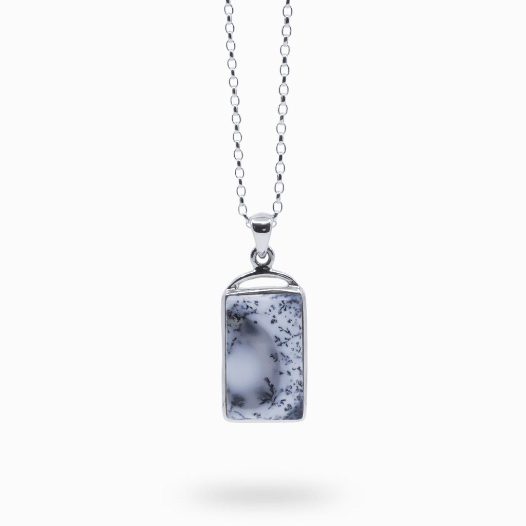 dendritic opal necklace