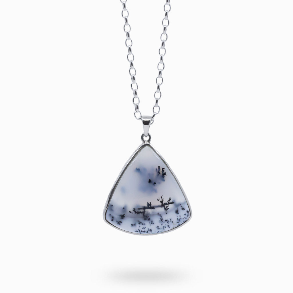 Stunning 925 Sterling Silver outlet Dendrite Opal Necklace