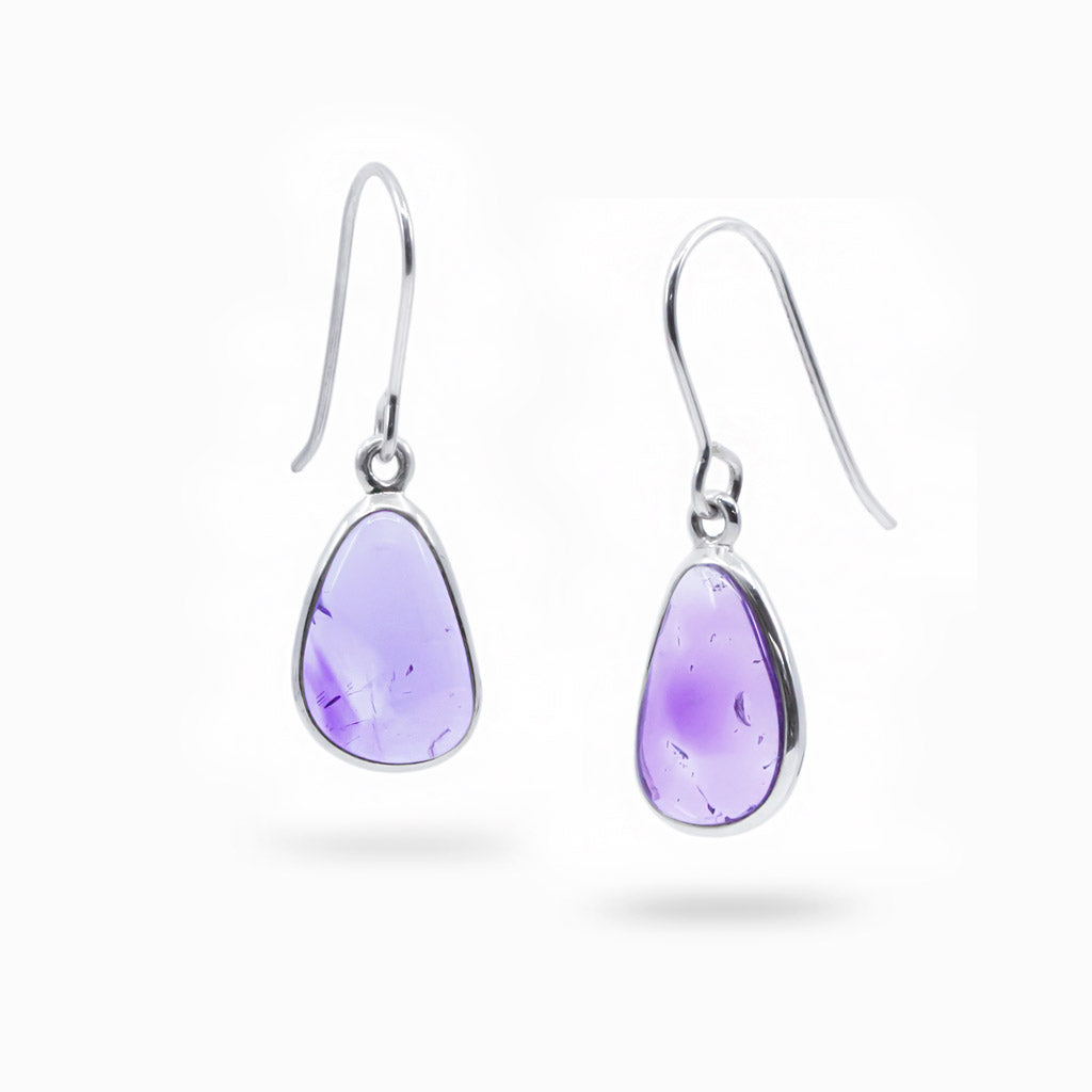 elestial quartz drop earrings