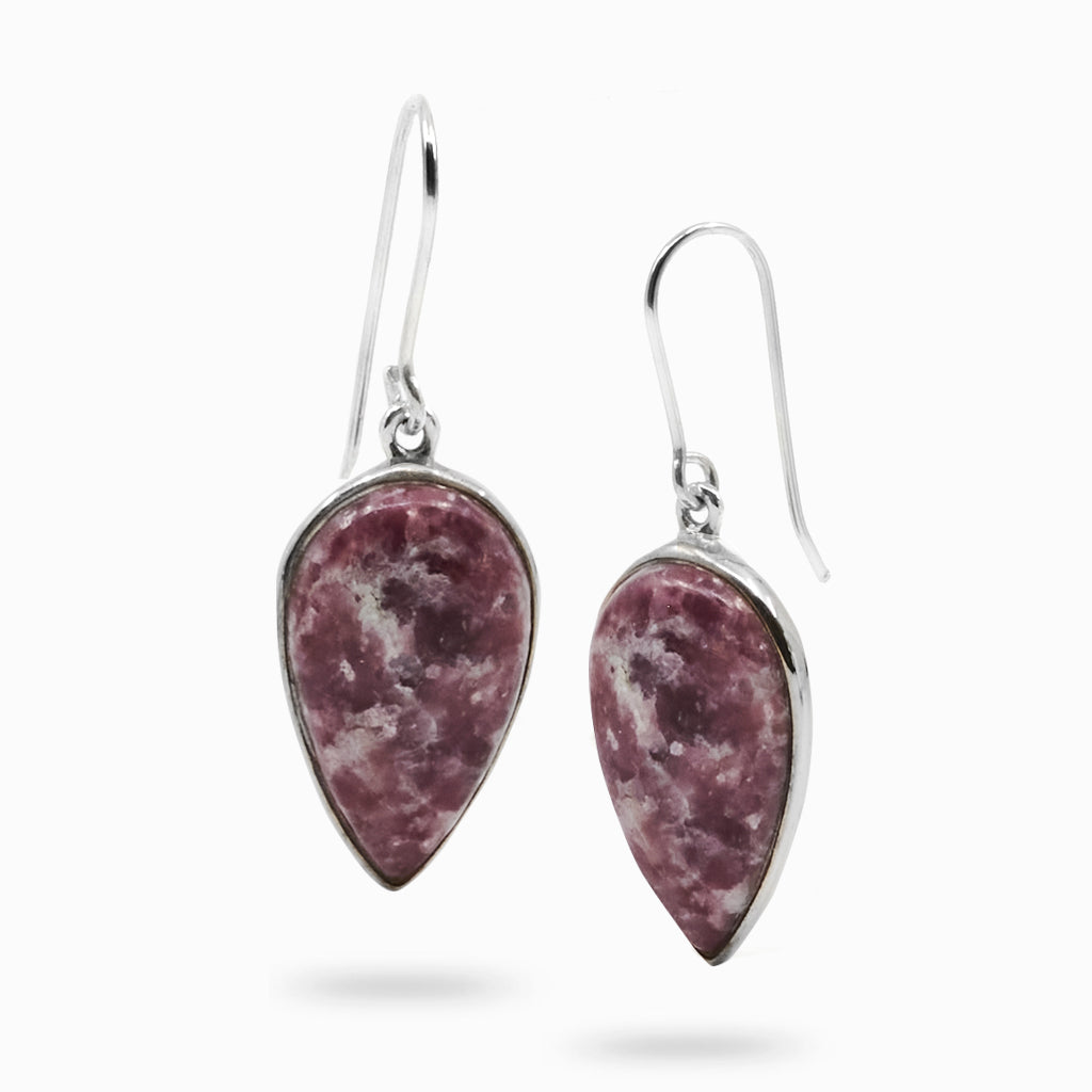 Lepidolite drop earrings