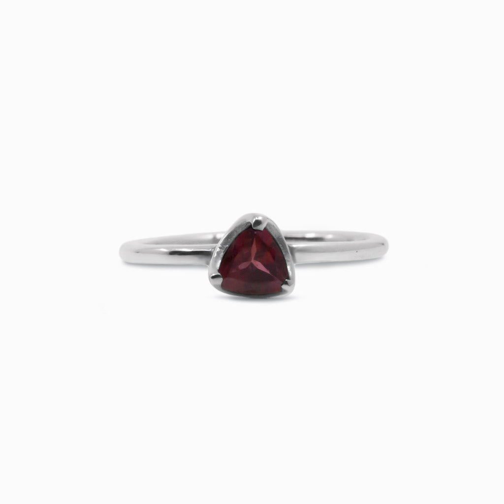 Faceted Garnet ring