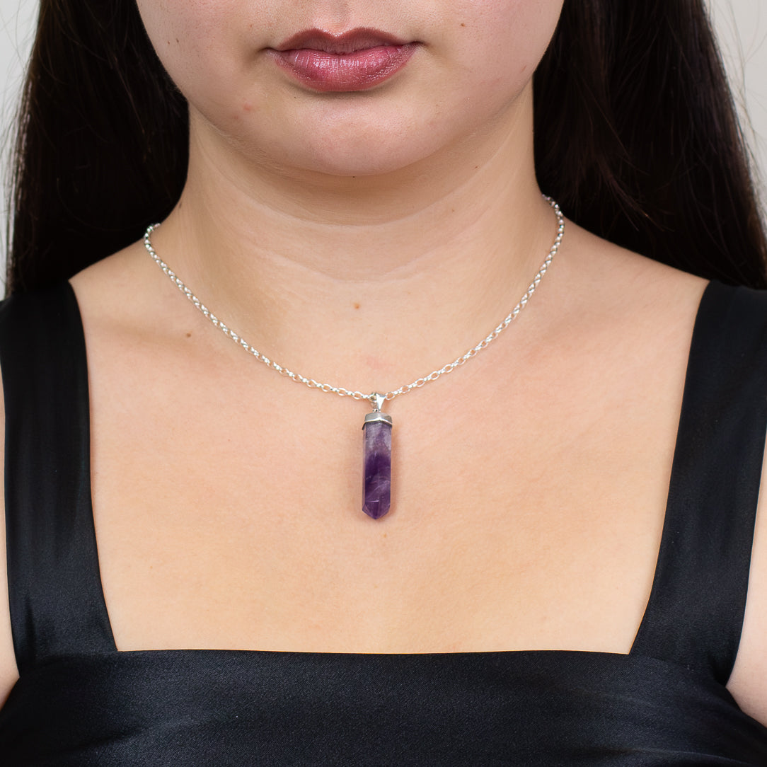 Chevron Amethyst Necklace