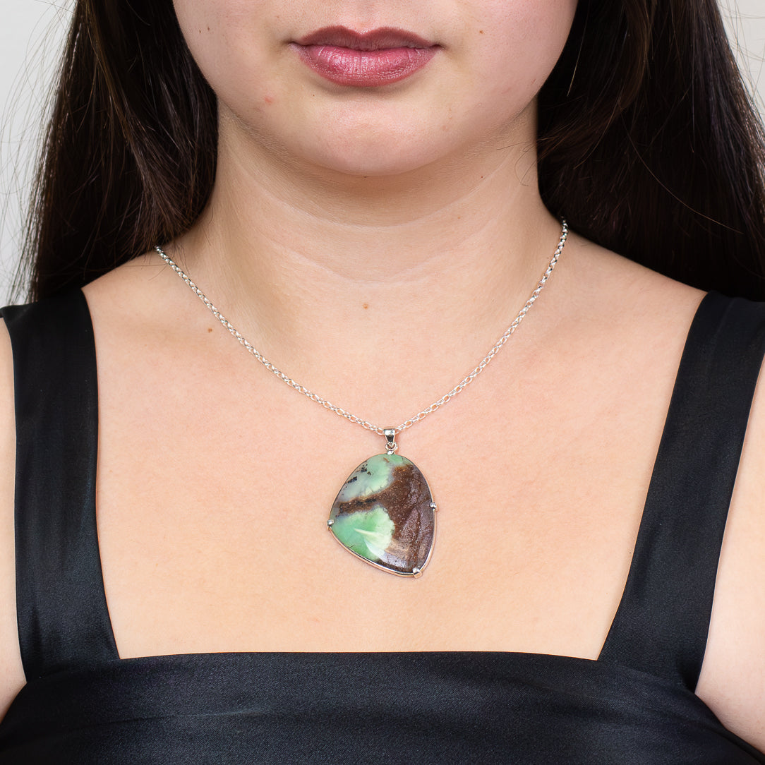 Chrysoprase In Matrix Necklace