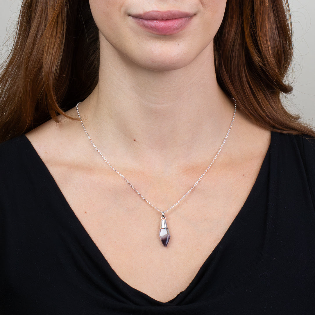 Chevron Amethyst Necklace