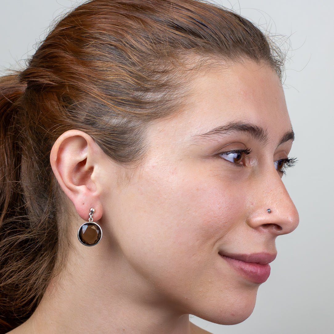 Smokey Quartz Drop Earrings