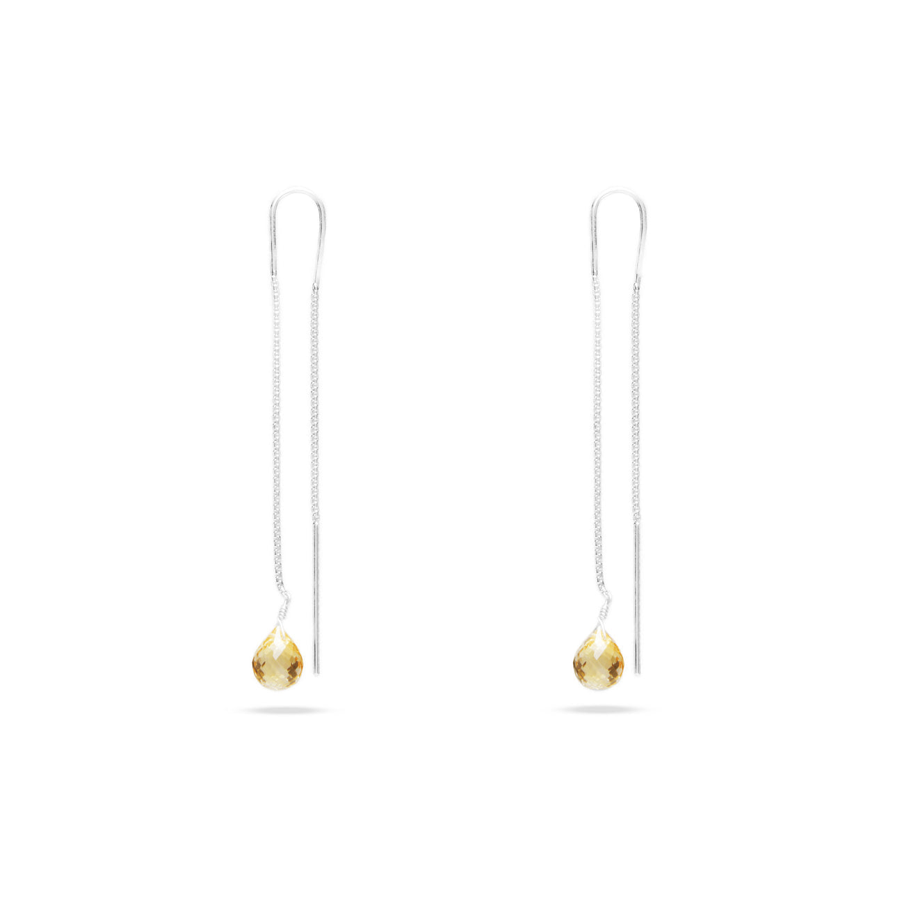 CITRINE BRIOLETTE DROP EARRINGS