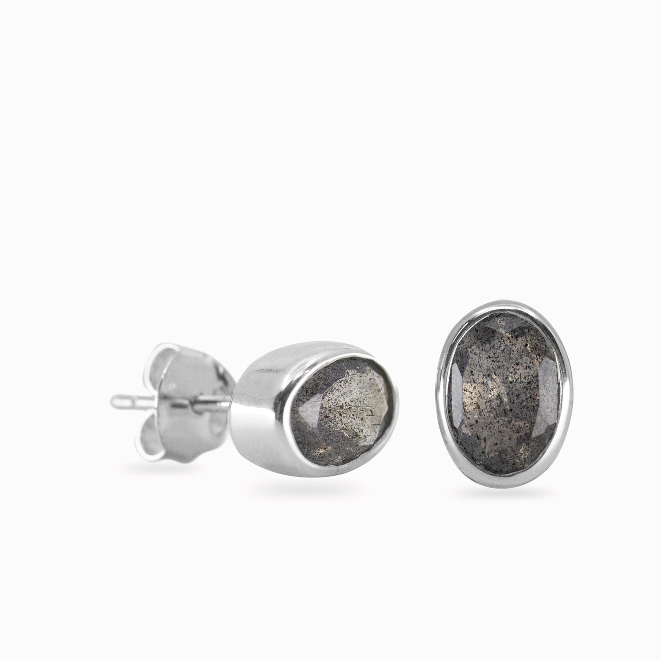 FACETED LABRADORITE EARRINGS STERLING SILVER | MADE IN EARTH