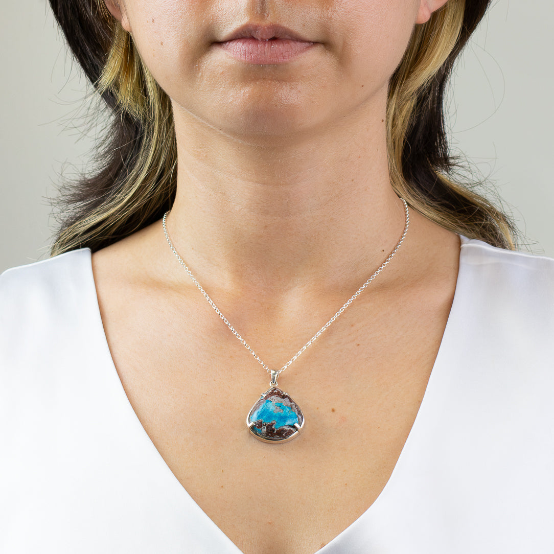 Cavansite In Matrix Necklace
