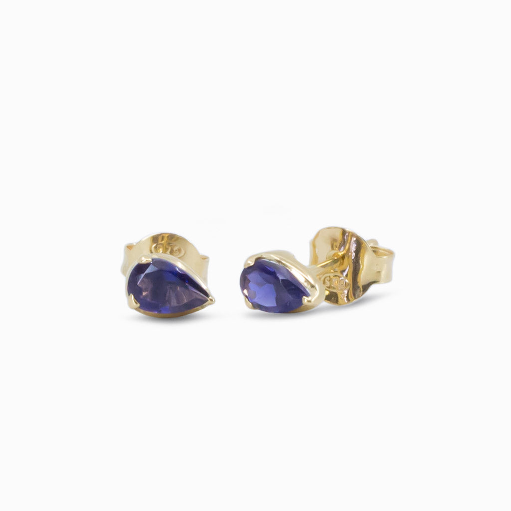 iolite studs