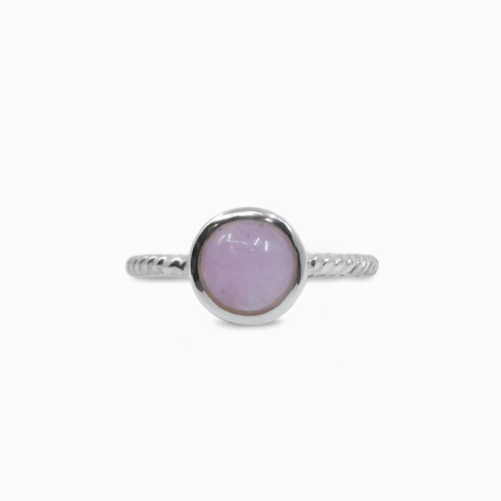 Round Cabochon Kunzite ring