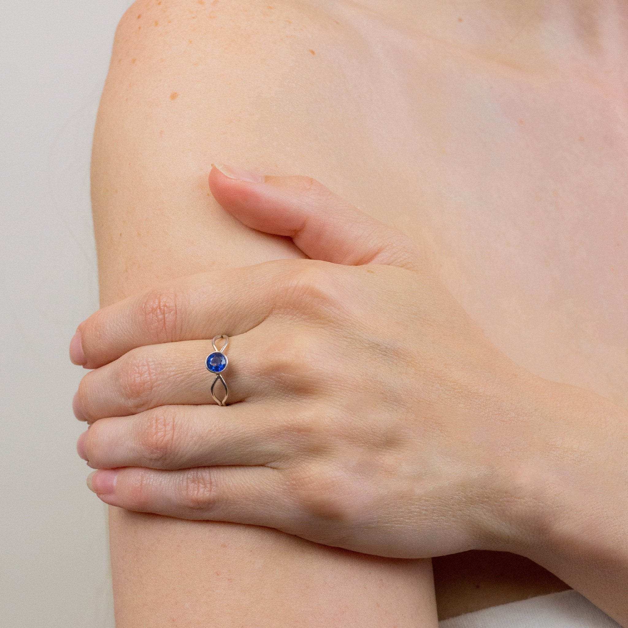 kyanite ring on model