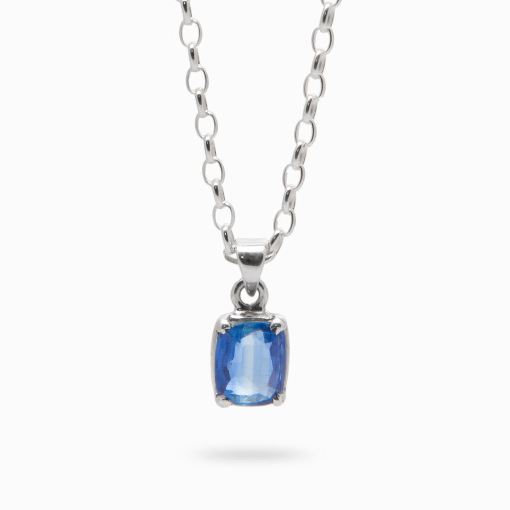 FACETED BLUE KYANITE NECKLACE
