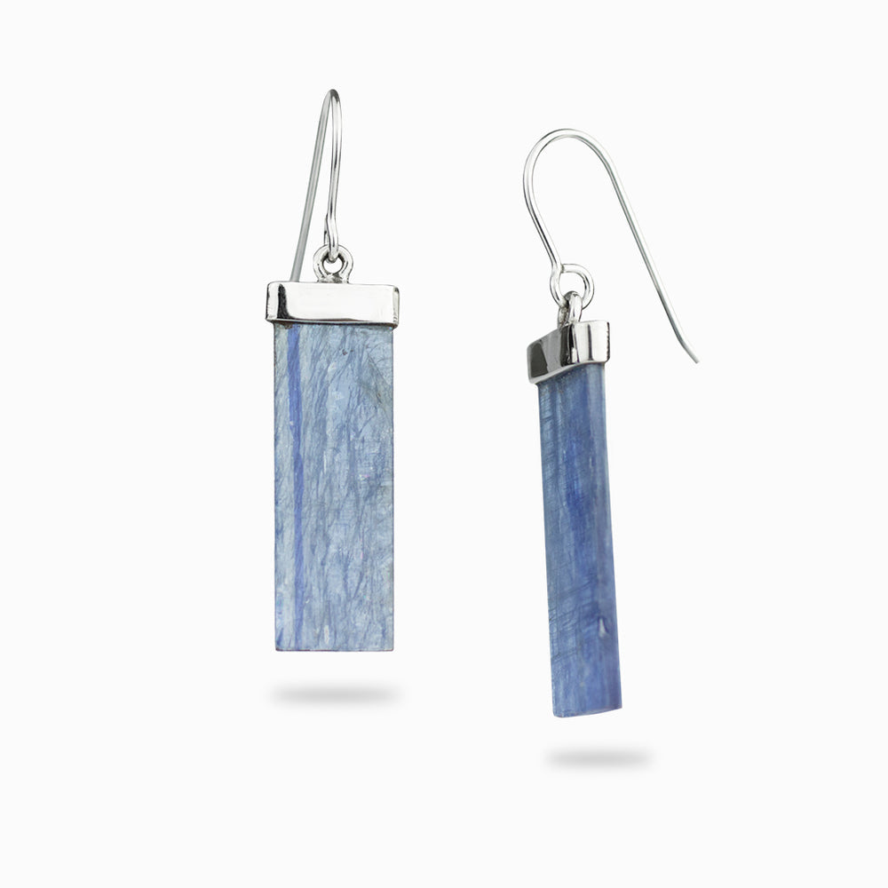 KYANITE SLICE DROP EARRINGS STERLING SILVER | MADE IN EARTH