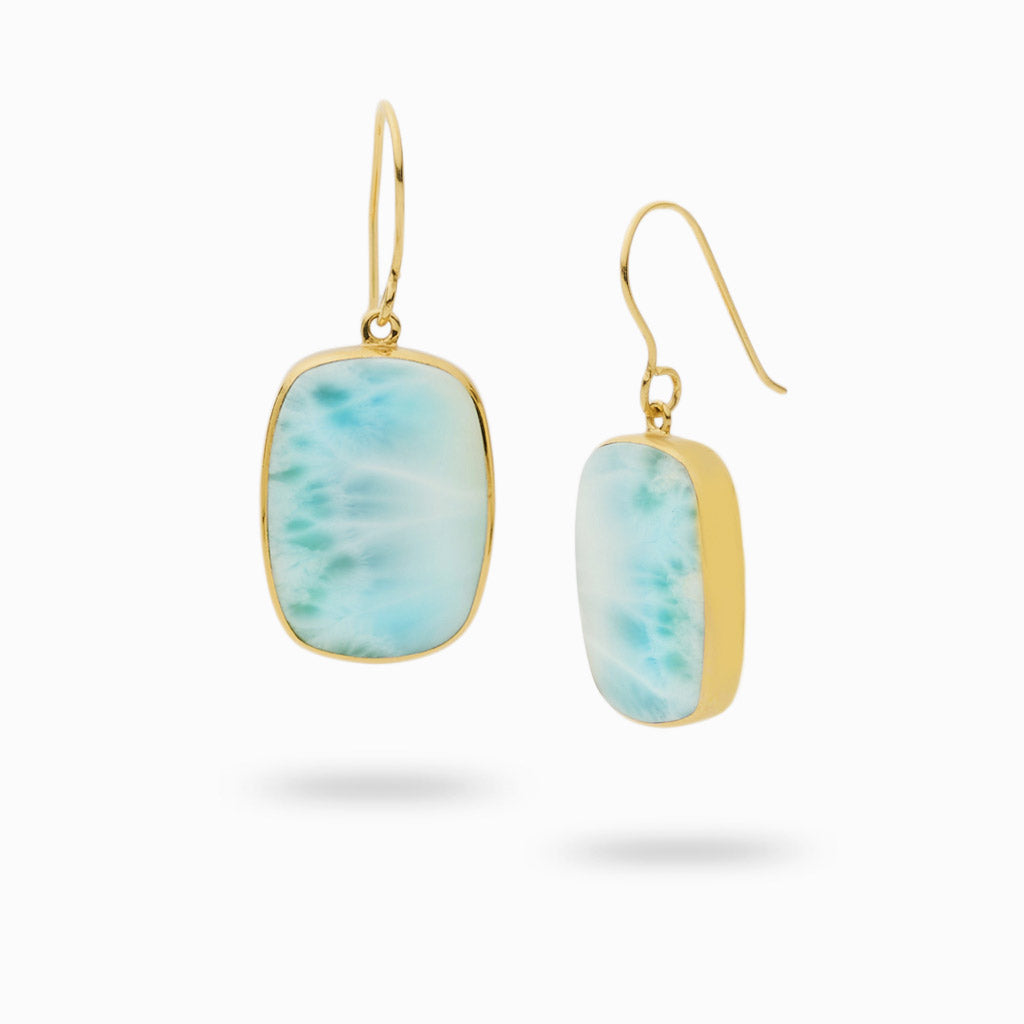 Cabochon Larimar drop Earrings