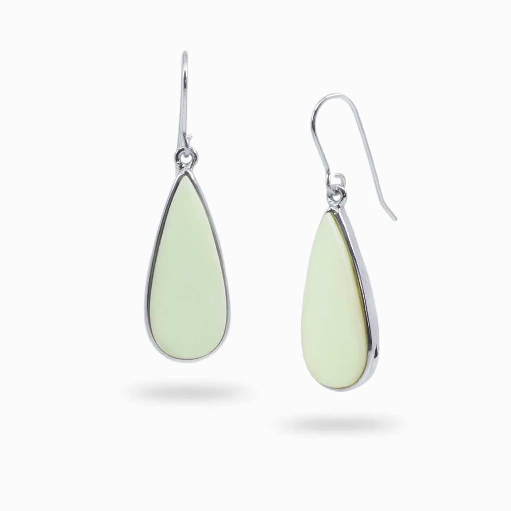 lemon chrysoprase drop earrings