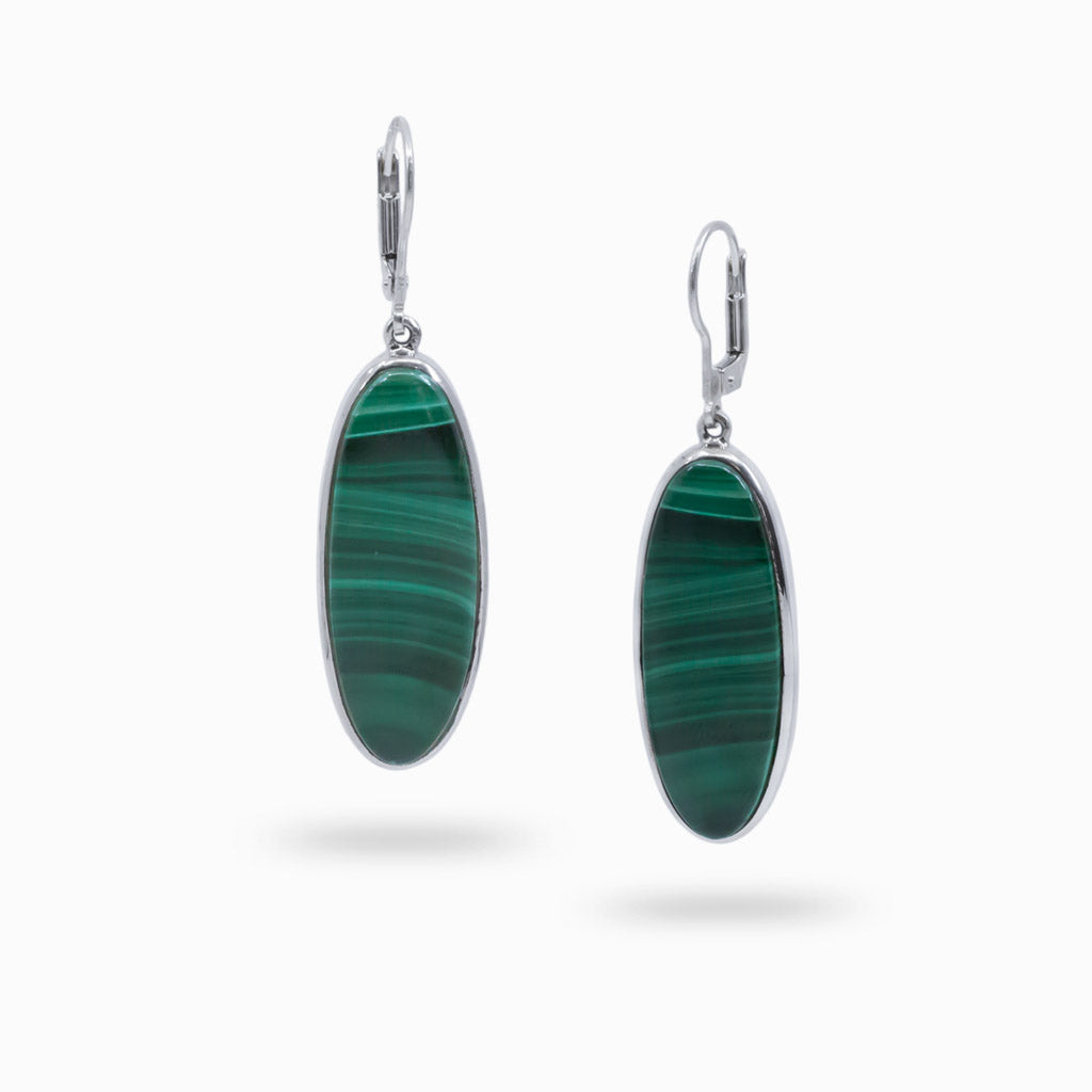 malachite drop earrings