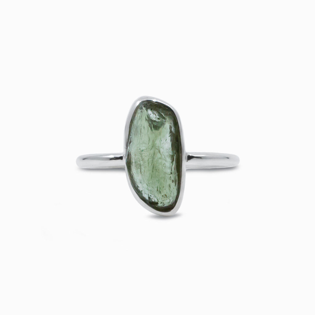 Moldavite ring