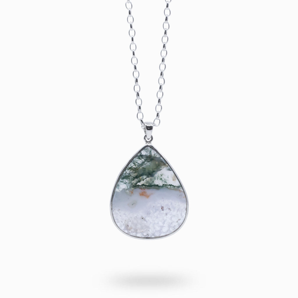 moss agate necklace