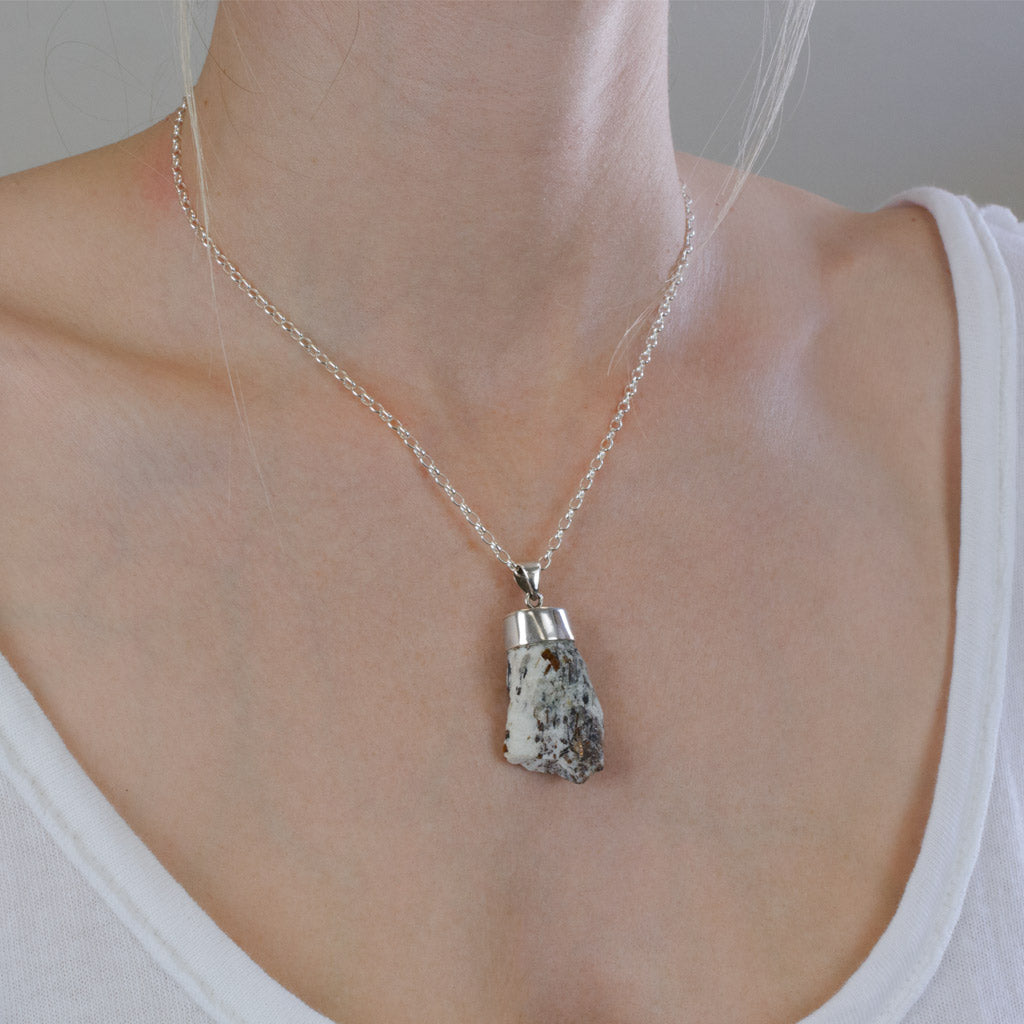 Astrophyllite Necklace on Model