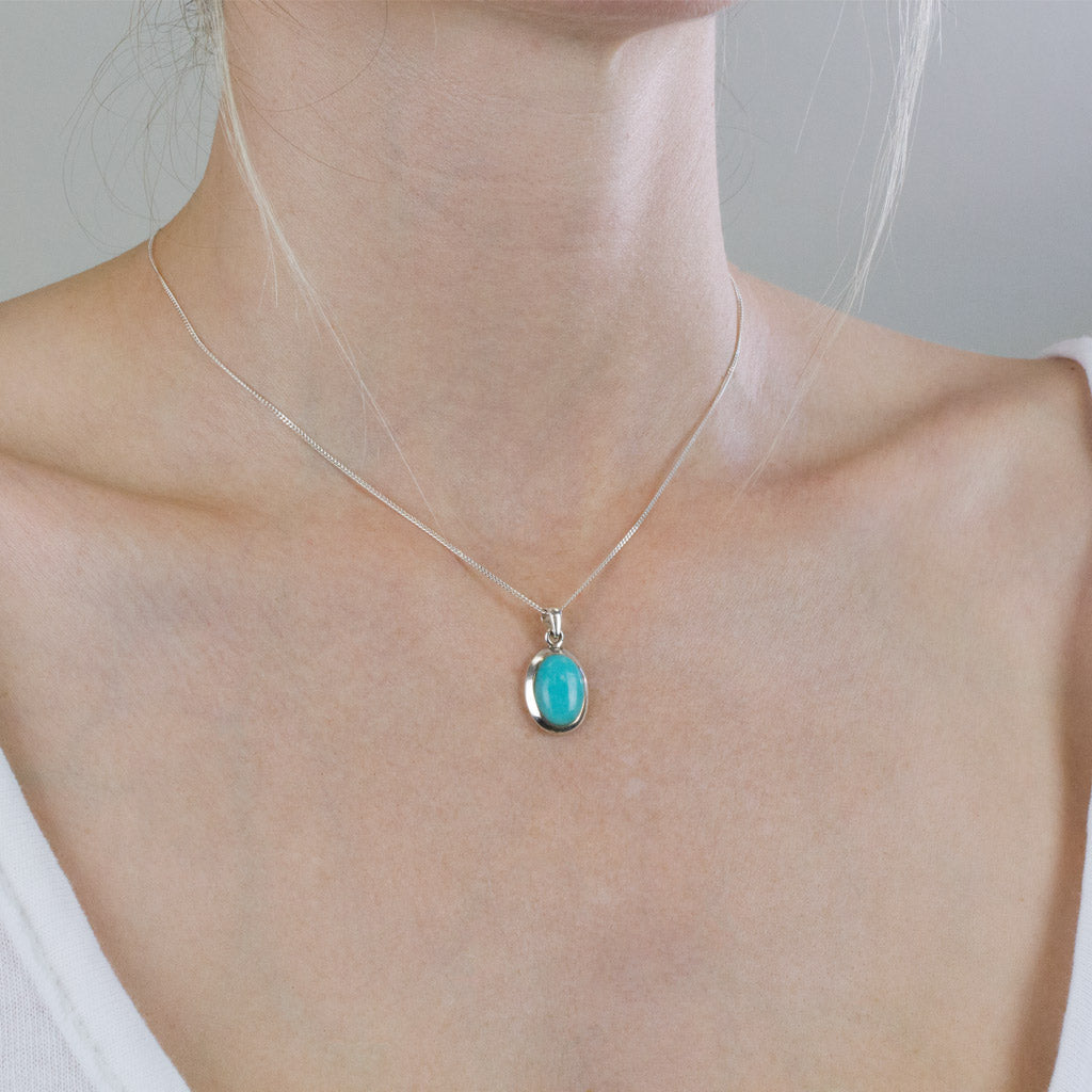 Amazonite Necklace on model