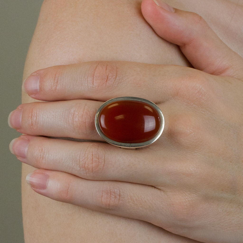 Carnelian Ring on Model