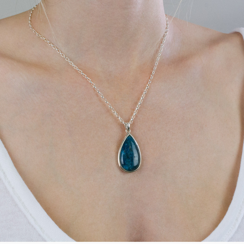 Apatite Necklace on model