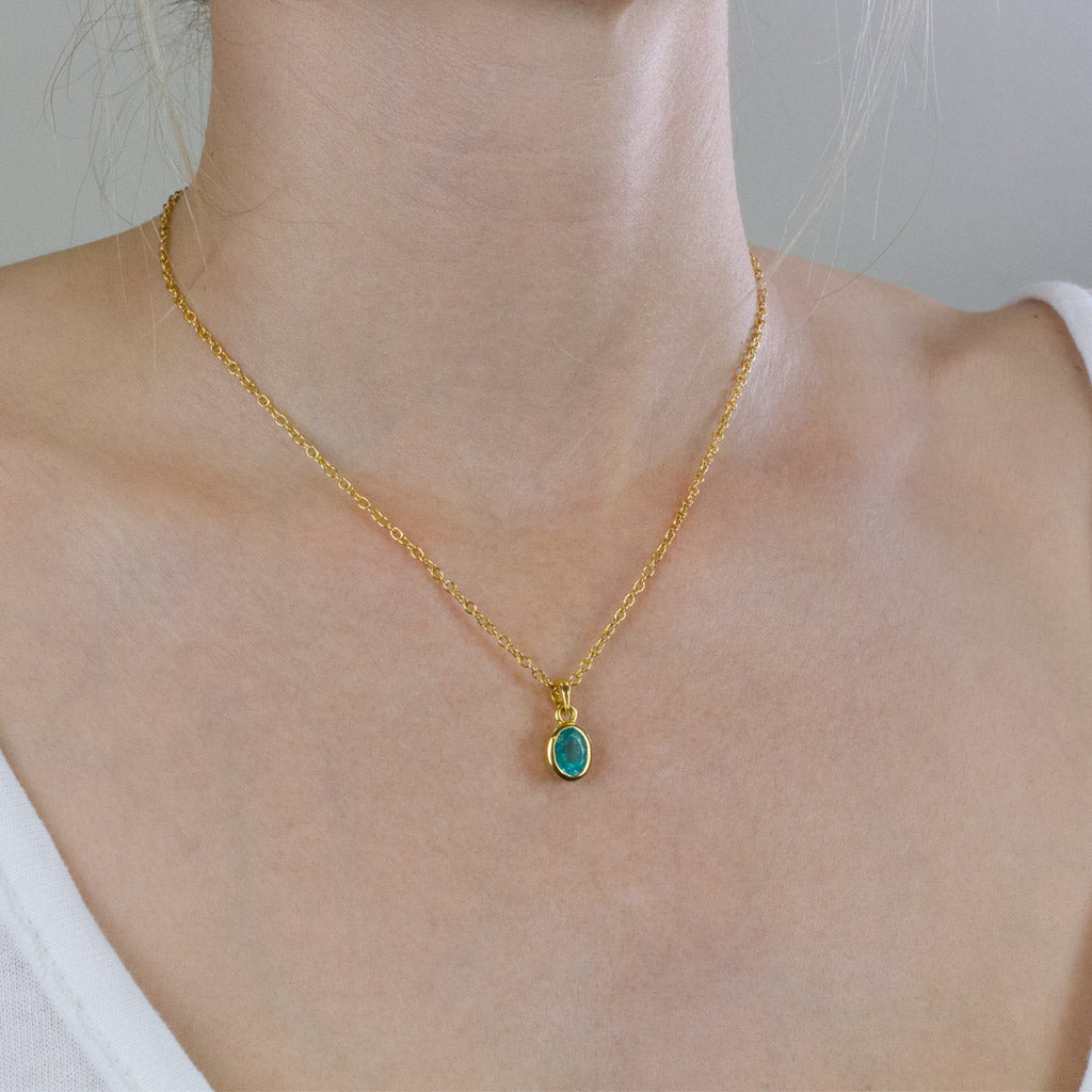 Apatite Necklace on necklace