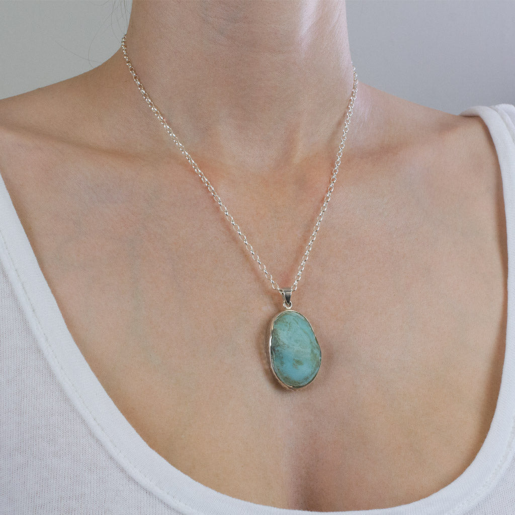 Aragonite Necklace on model
