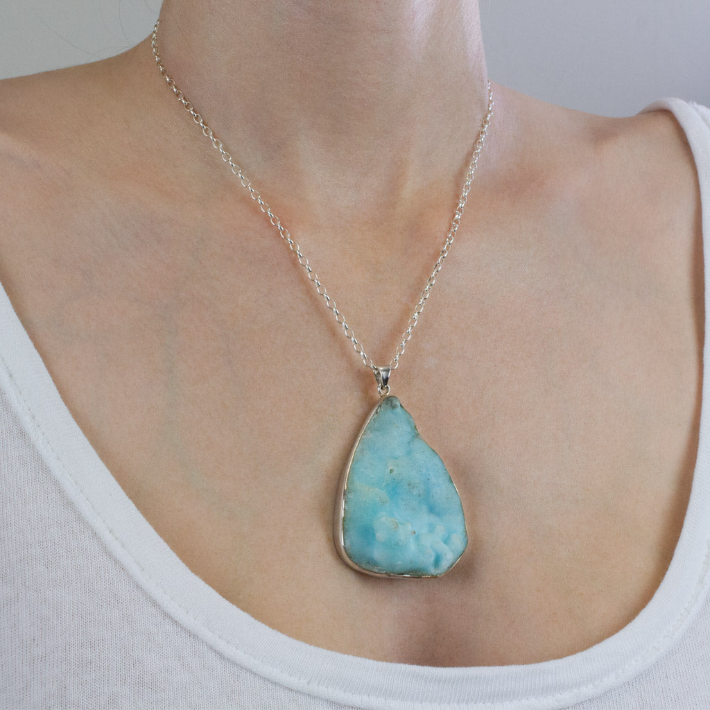 Aragonite Necklace on Model