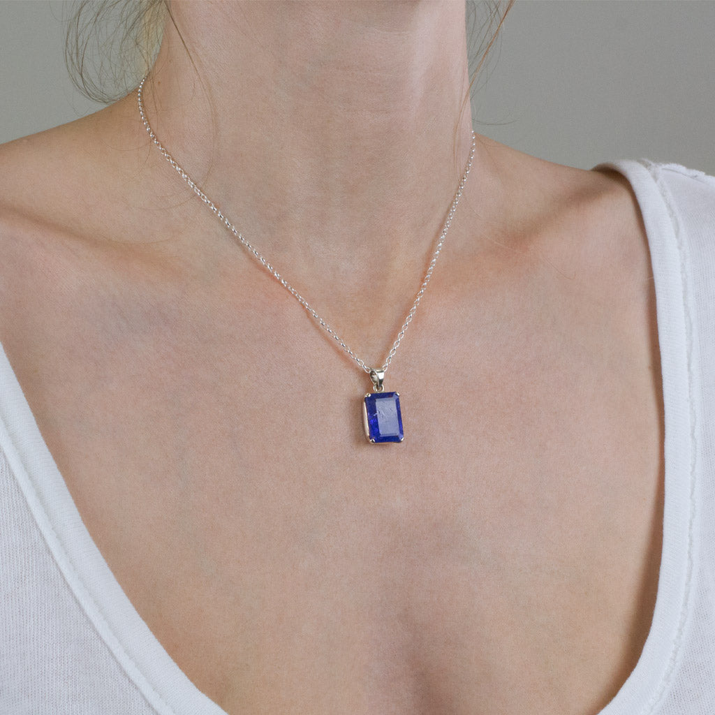 Tanzanite Necklace on Model