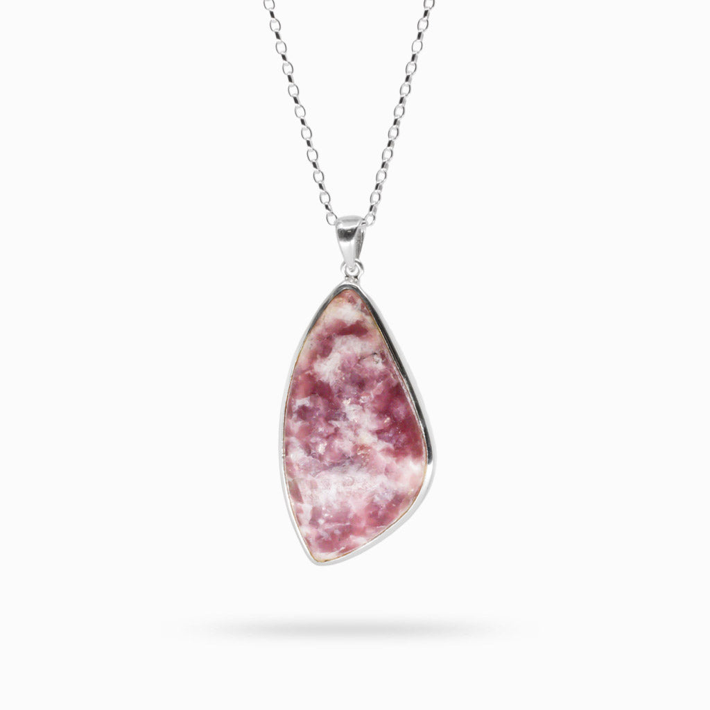 CABOCHON LEPIDOLITE NECKLACE
