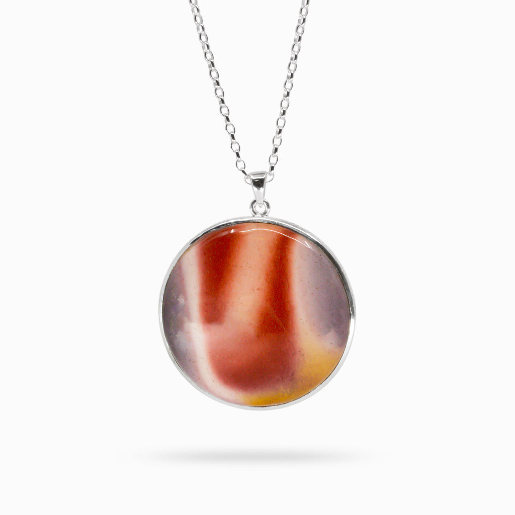 CABOCHON MOOKAITE ROUND NECKLACE