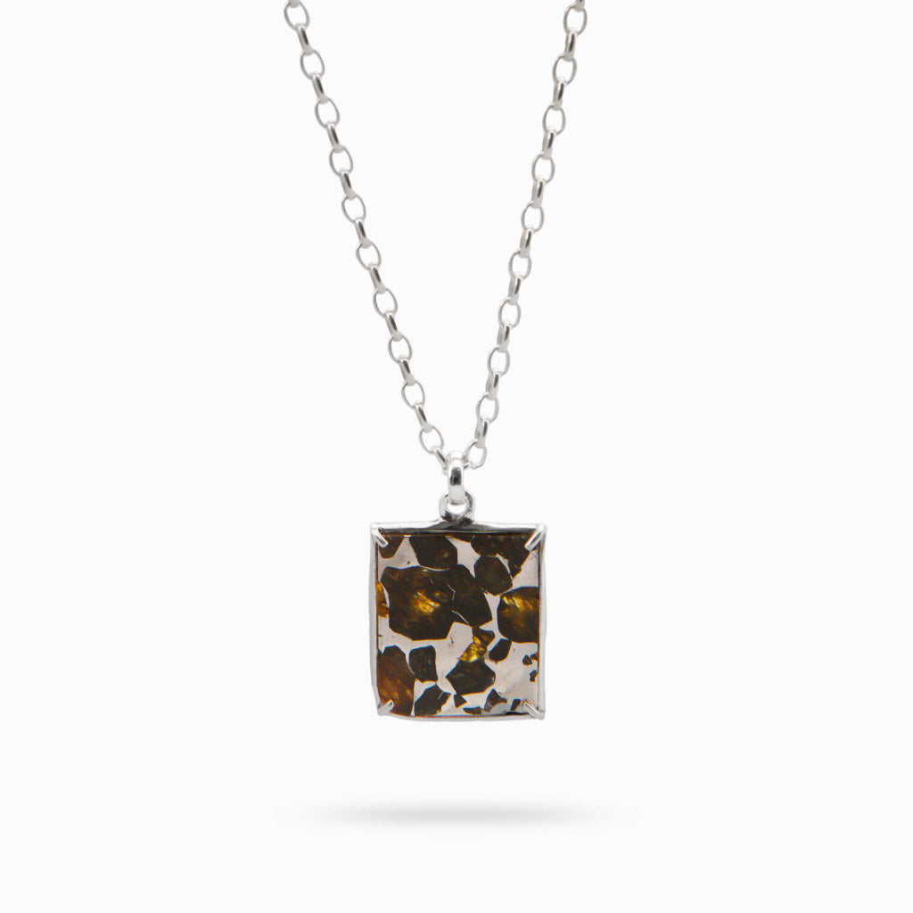 SOLD | Pallasite Meteorite Necklace